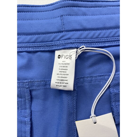 Figs Scrubs Womens XXL 2XL Blue Maxim Cargo Pocket Blue Elastic Waist Pants NEW - Picture 7 of 12